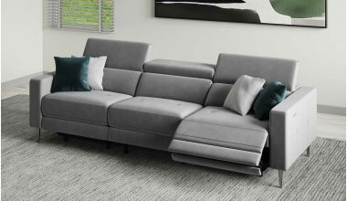 Certosa Welurowa Sofa 4 z Funkcją Relaks