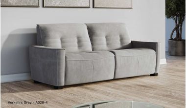 Rosetta sofa 3 osobowa z funkcją relaks, 2 siedziska, zamszowa sofa, bardzo wygodna sofa, wyjątkowo wygodna sofa, systemy relaks na każdym siedzisku, sofa łatwa do utrzymaniu w czystości, elektryczne systemy relaks, sterowanie systemem relaks ukryte w sie